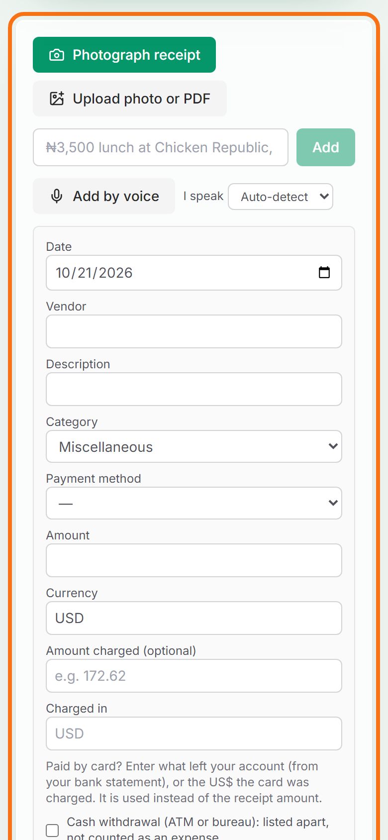 Step 3: Or fill in the form