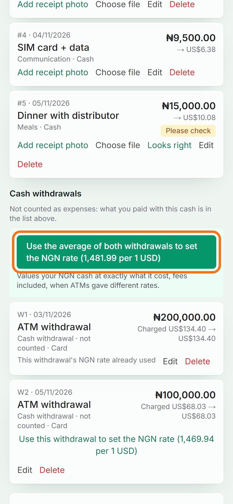 Step 3: Set the country’s rate from them
