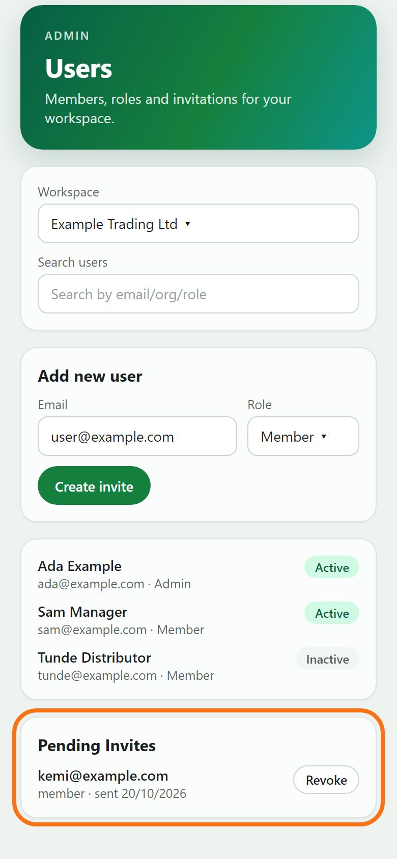 Step 3: Follow pending invites