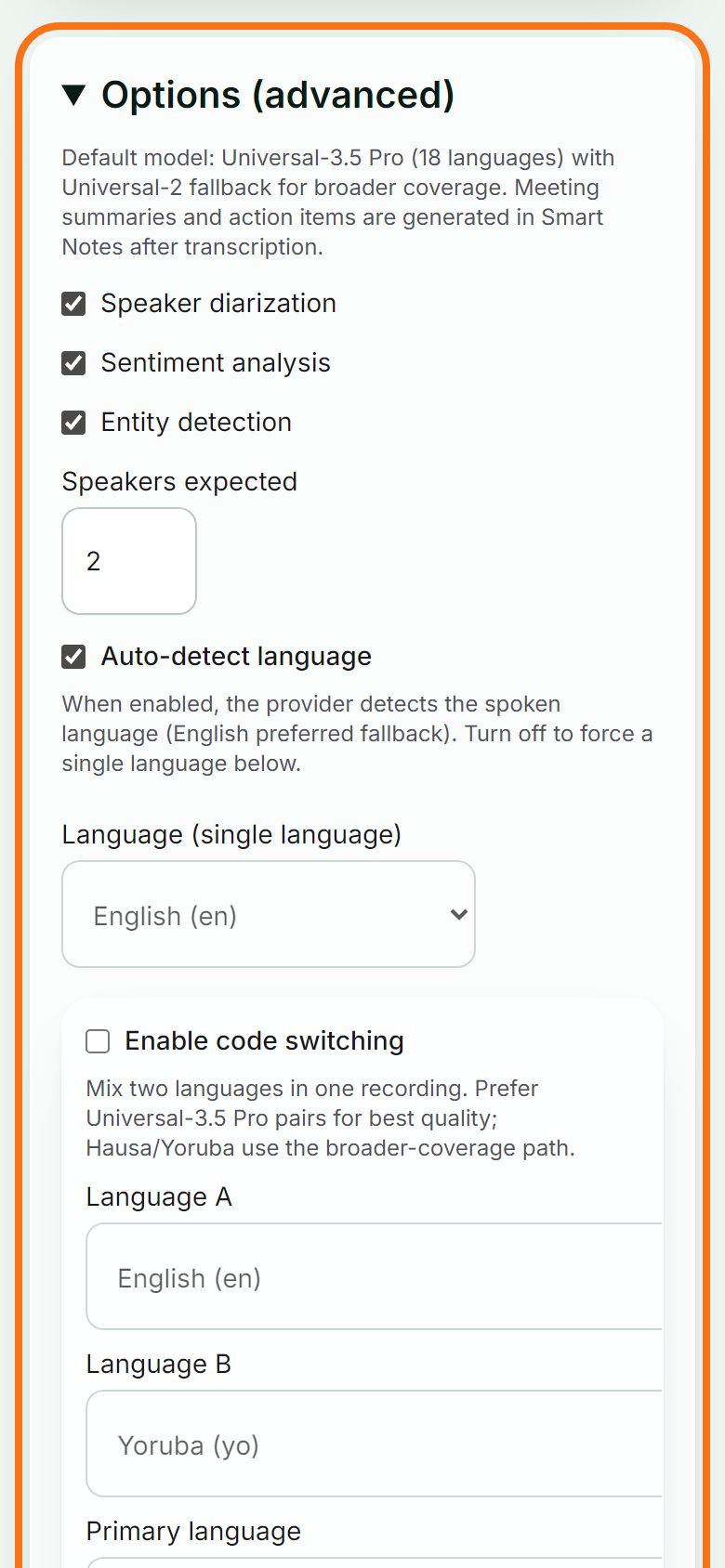 Step 4: Choose the language (optional)