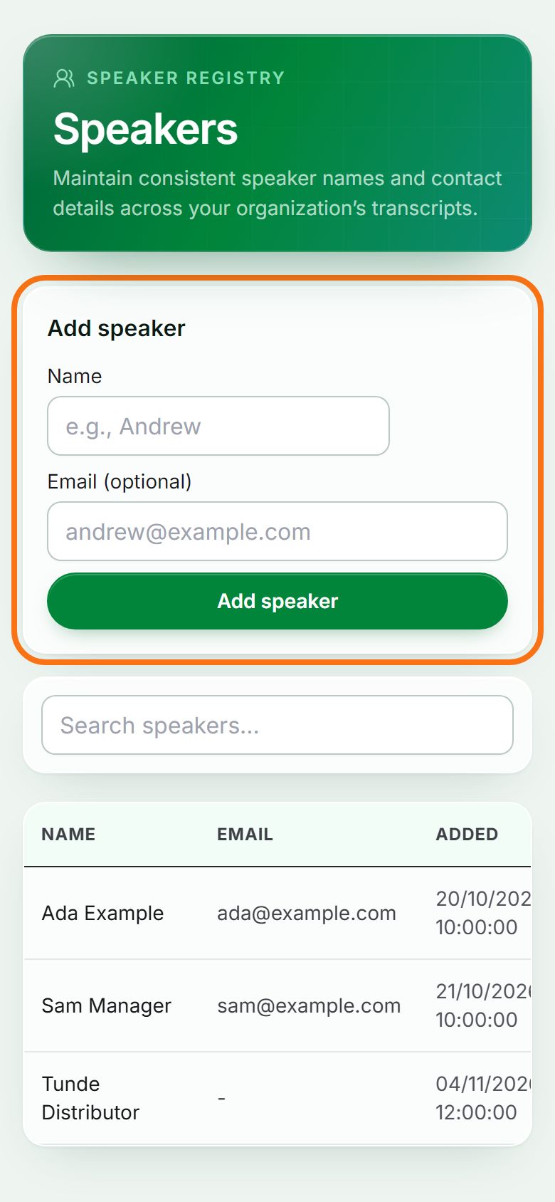 Step 9: Keep a list of people you record often