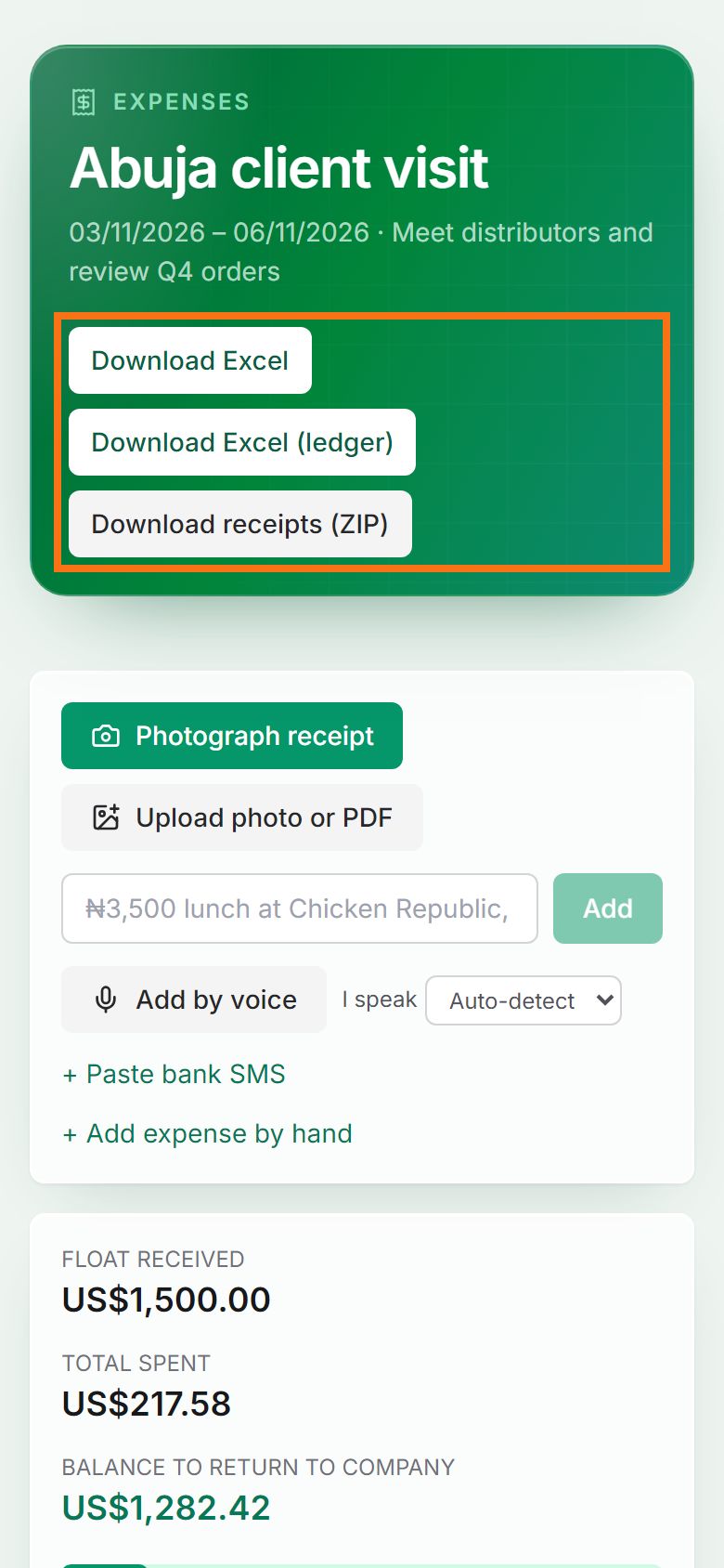 Step 2: Download the report