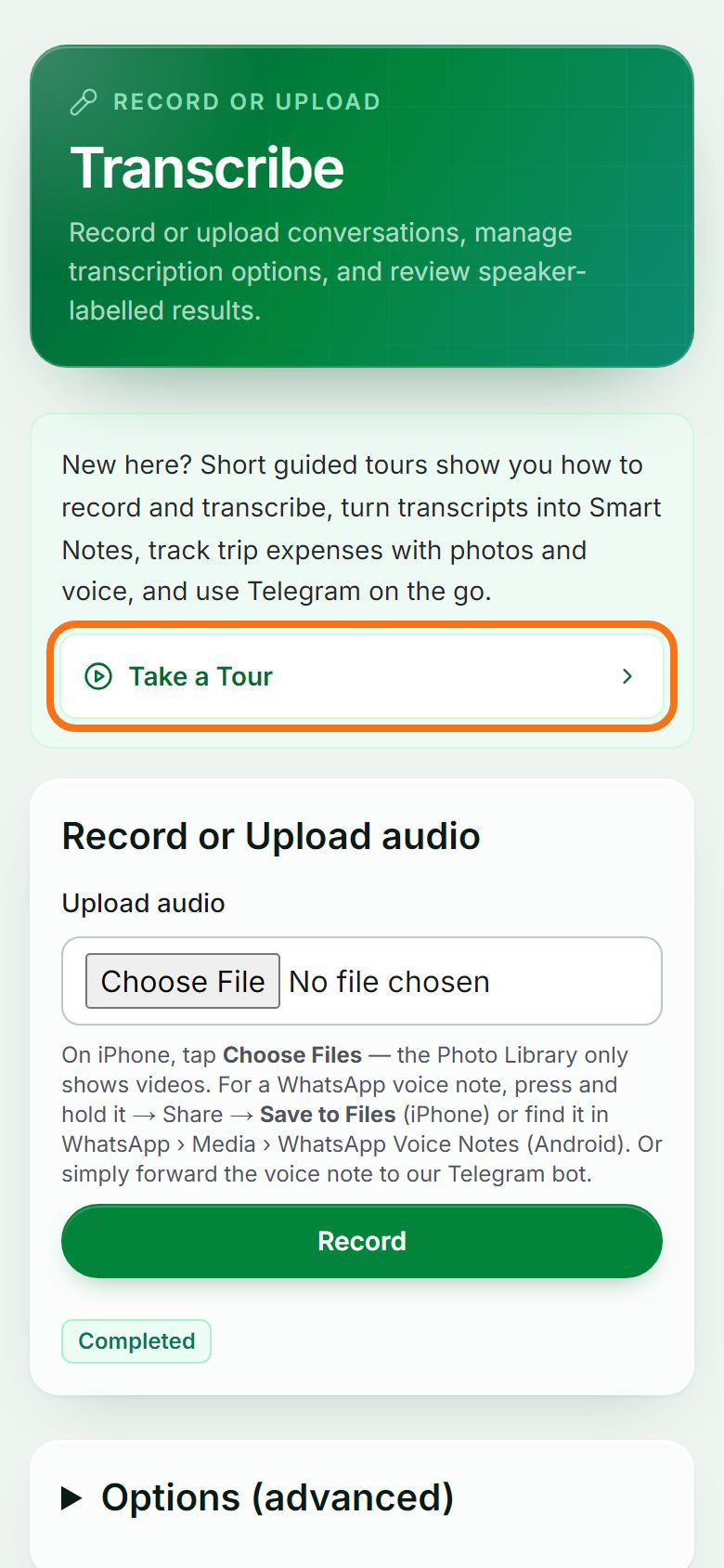 Step 3: Take a tour from any page